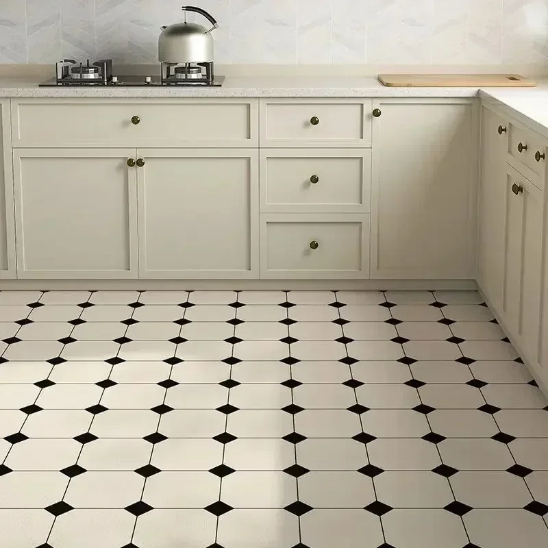 Home Textiles Plaid - Kitchen Carpet Anti-fouling Oil-proof Grid Floor