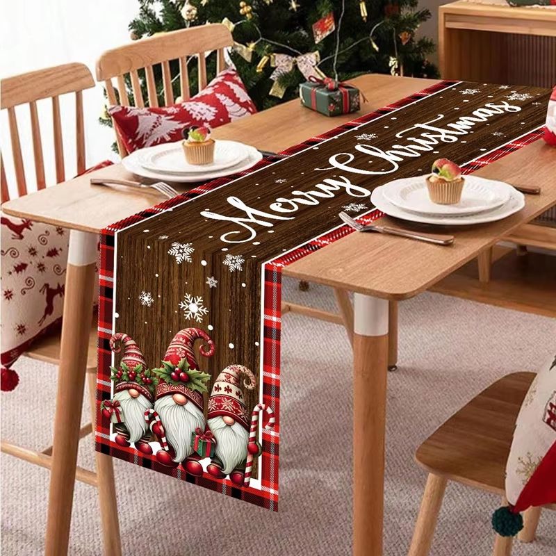 Home Textiles Plaid - VIKAMA Christmas Table Runner Gnome Buffalo