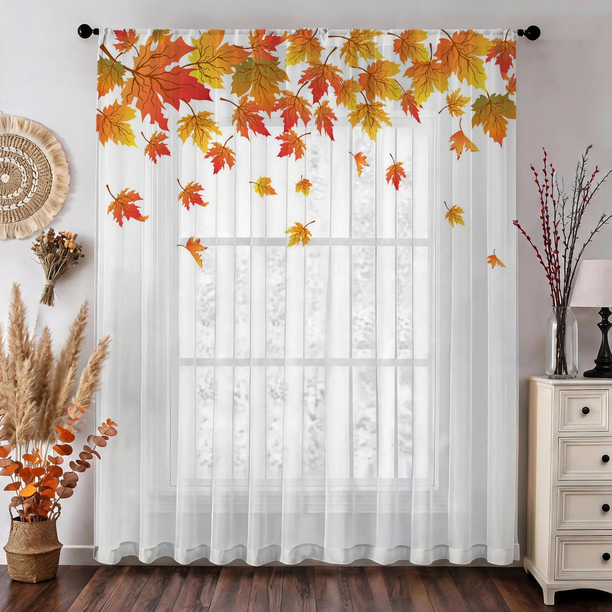 Maple leaf Modern Gradient She - огляд і ціна Curtain Sheer Voile