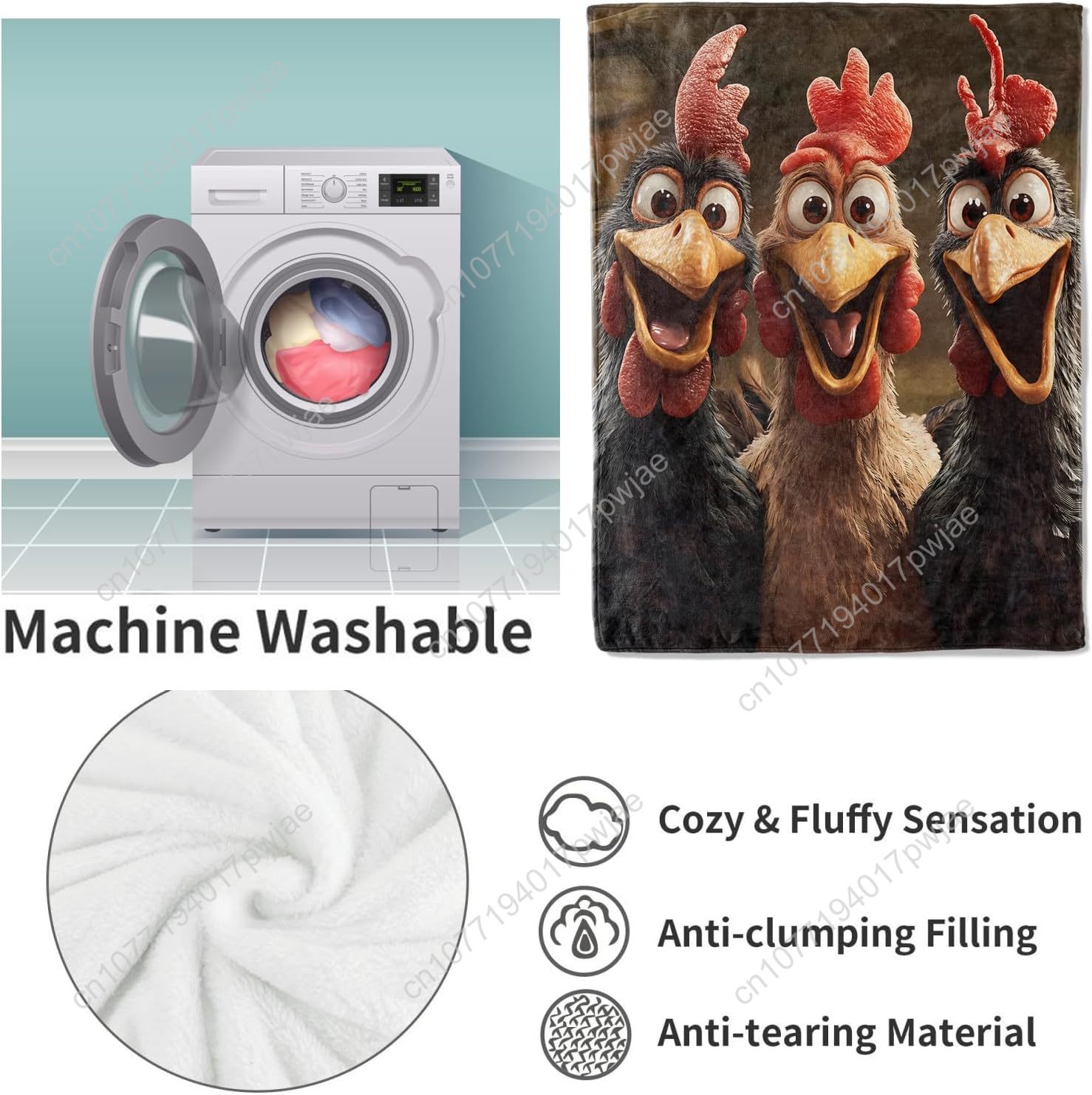 Chickens Blanket Gifts for Wom - огляд і ціна Quality Home Textiles