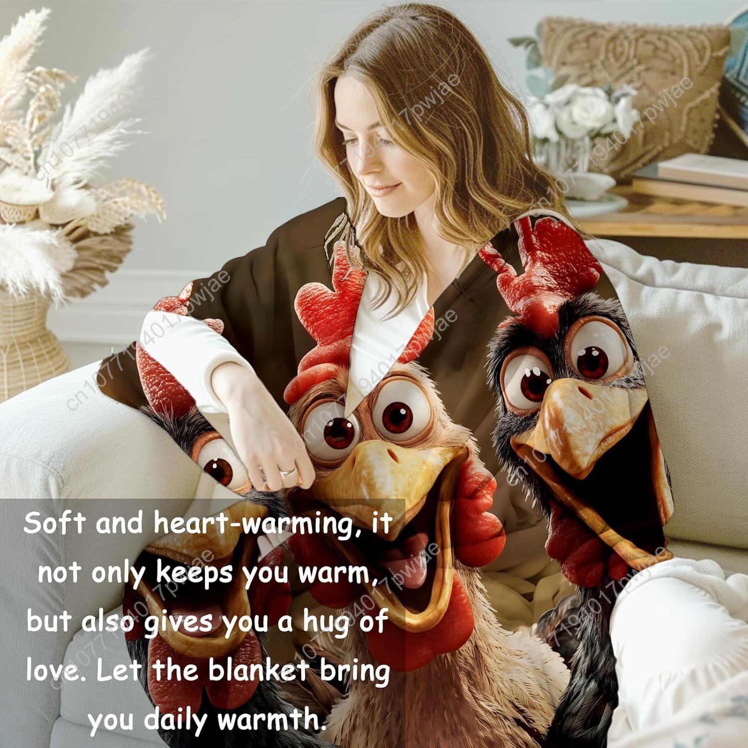 Chickens Blanket Gifts for Wom - огляд і ціна Quality Home Textiles