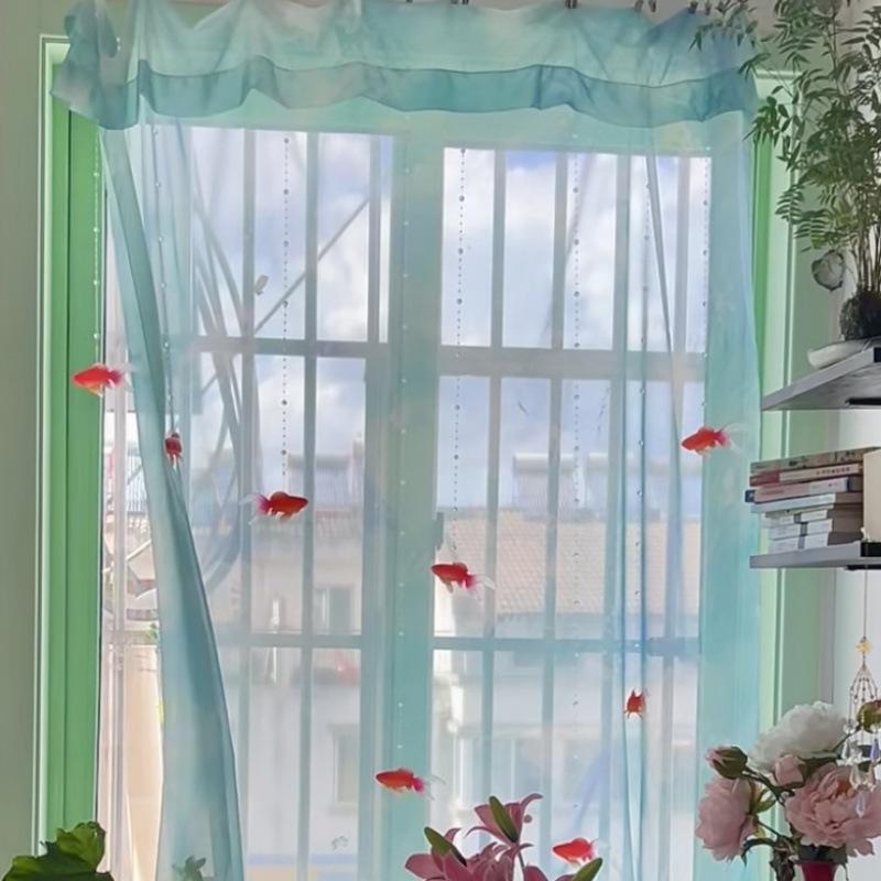 Light Blue Solid Sheer Voile W - огляд і ціна Curtain Sheer Voile