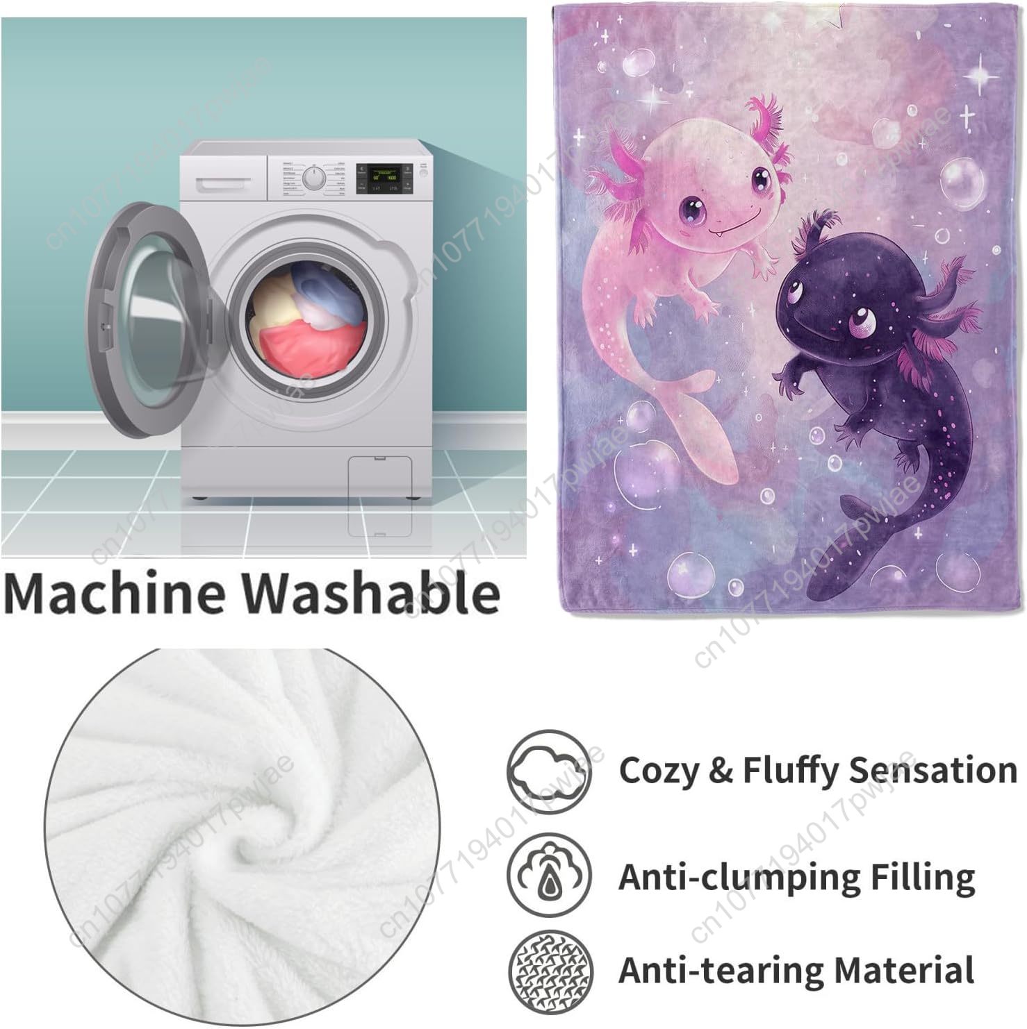 Axolotl Blanket Cute Axolotls  - огляд і ціна Quality Home Textiles