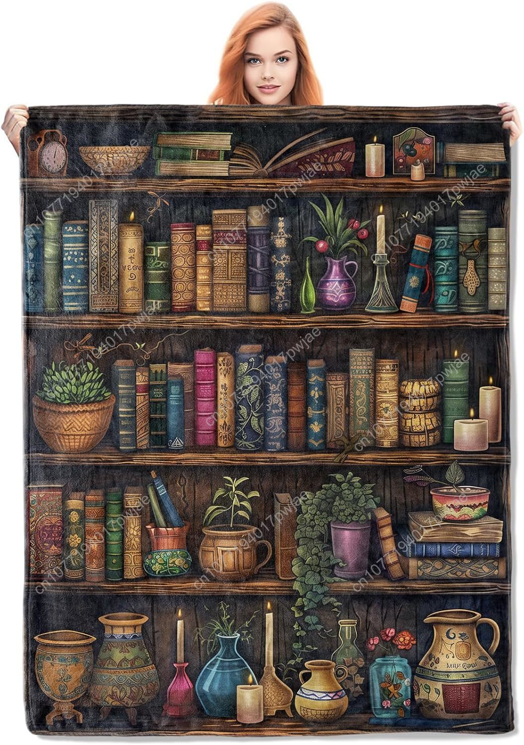 Vintage Bookshelf Blanket Read - огляд і ціна Quality Home Textiles