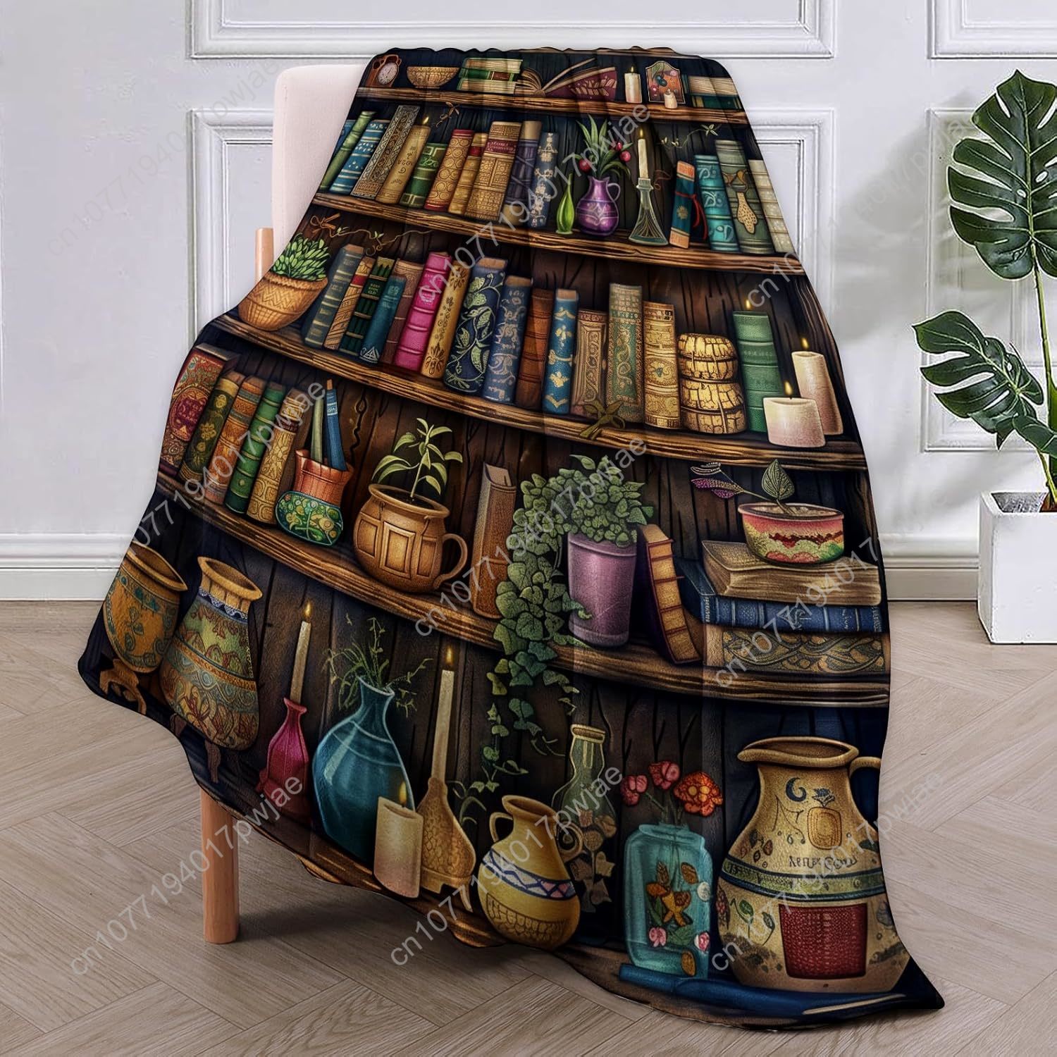 Vintage Bookshelf Blanket Read - огляд і ціна Quality Home Textiles