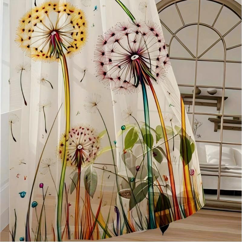 2PCS Digital Print Sheer Curta - огляд і ціна Curtain Sheer Voile
