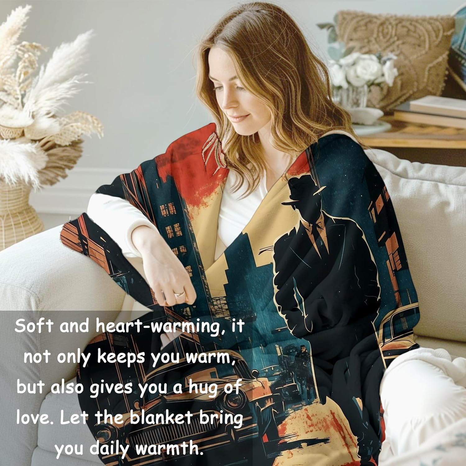 Noir Detective Blanket Gifts f - огляд і ціна Quality Home Textiles