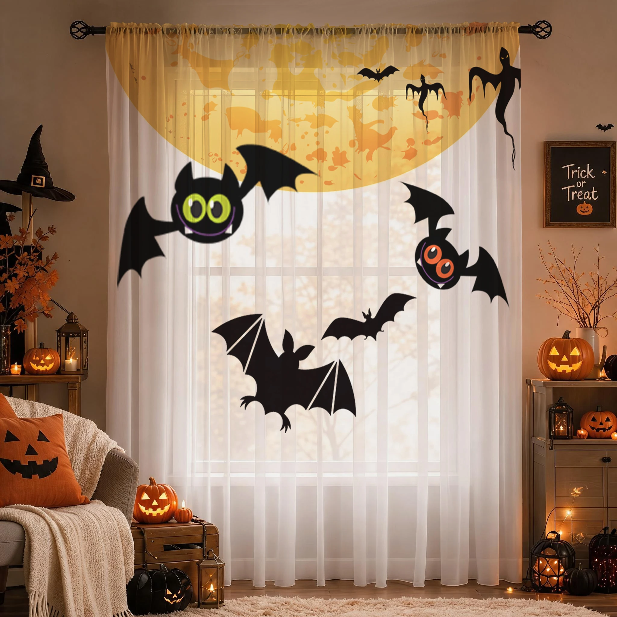 Halloween Day Gradient Sheer C - огляд і ціна Curtain Sheer Voile