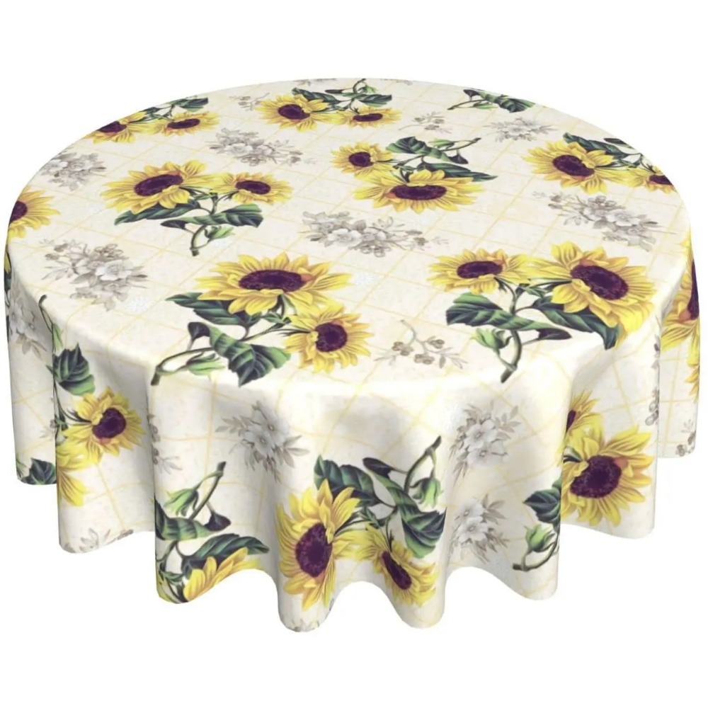 Sunflower Round Tablecloth 60  - огляд і ціна Home Textiles Plaid