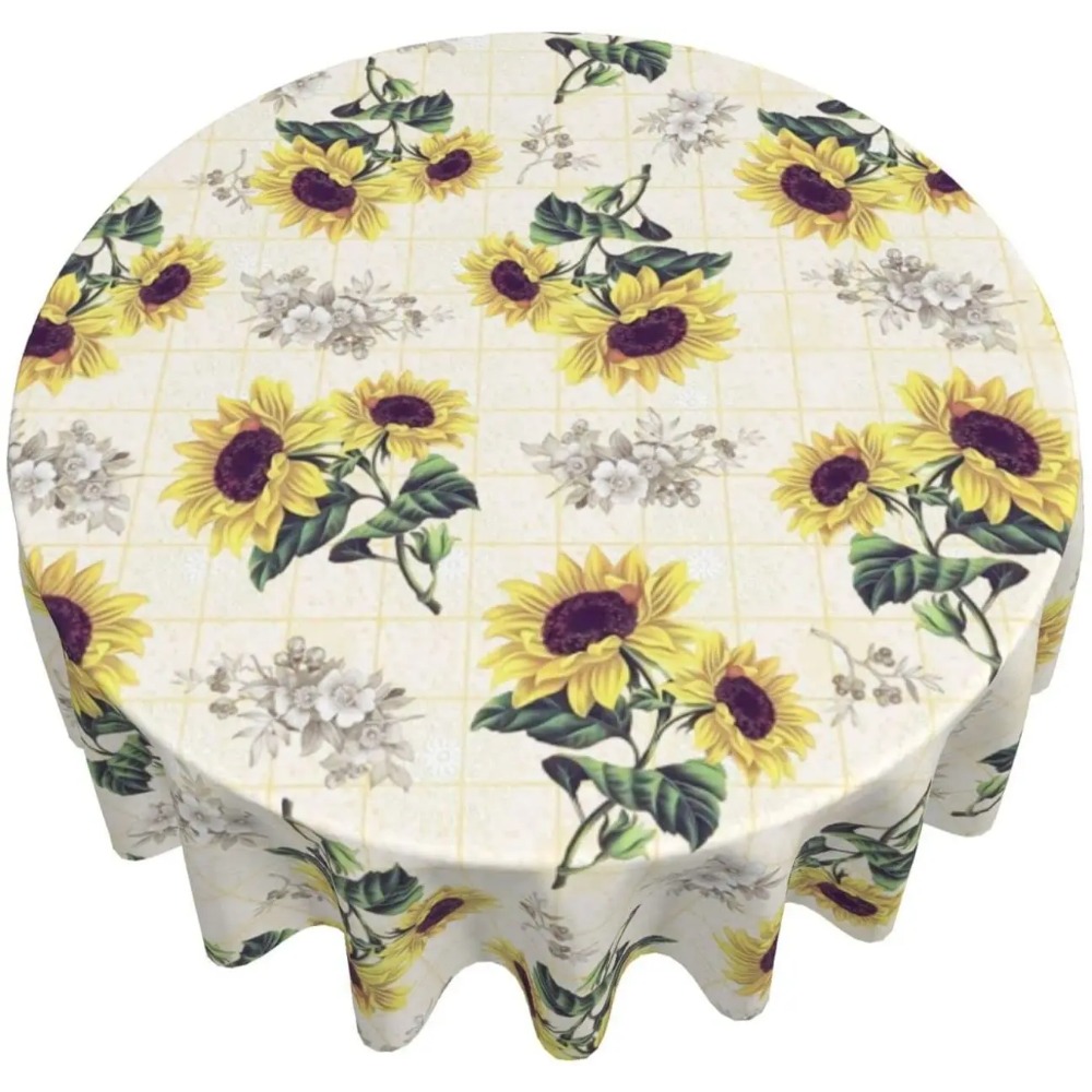 Sunflower Round Tablecloth 60  - огляд і ціна Home Textiles Plaid